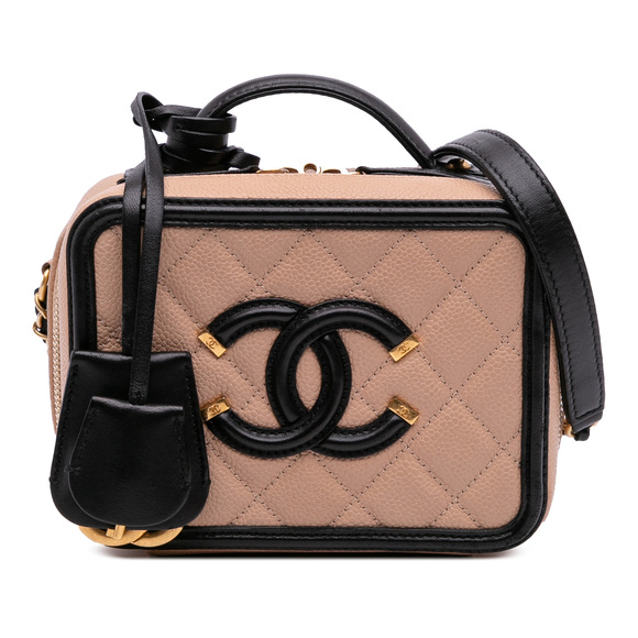 Pre-Loved Chanel Small Caviar CC Filigree Vanity Case - Picture 1 of 12